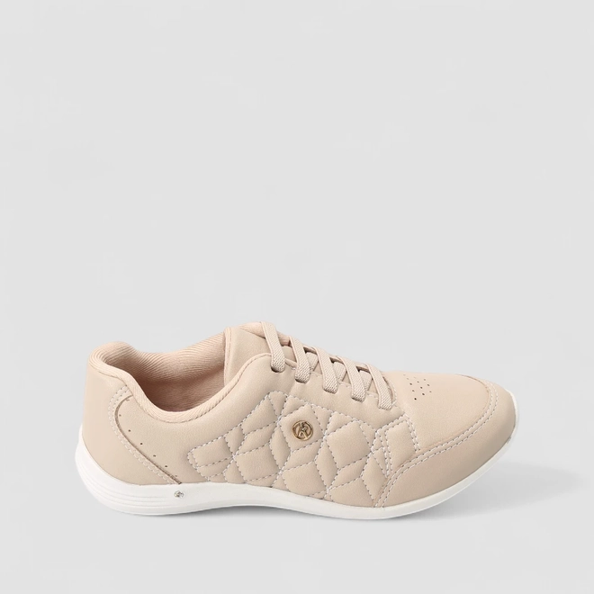Tênis Casual Feminino Kolosh Matelassê Nude