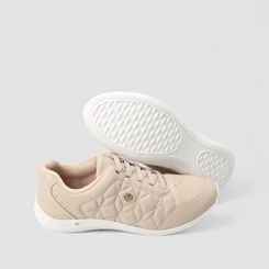 Tênis Casual Feminino Kolosh Matelassê Nude