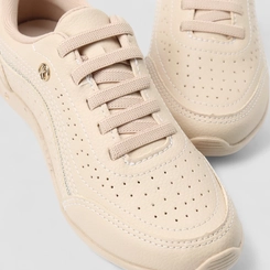 Tênis Casual Feminino Kolosh Glitter Bege