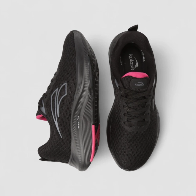 Tênis Esportivo Feminino Kolosh EvaFit+ Grip Preto