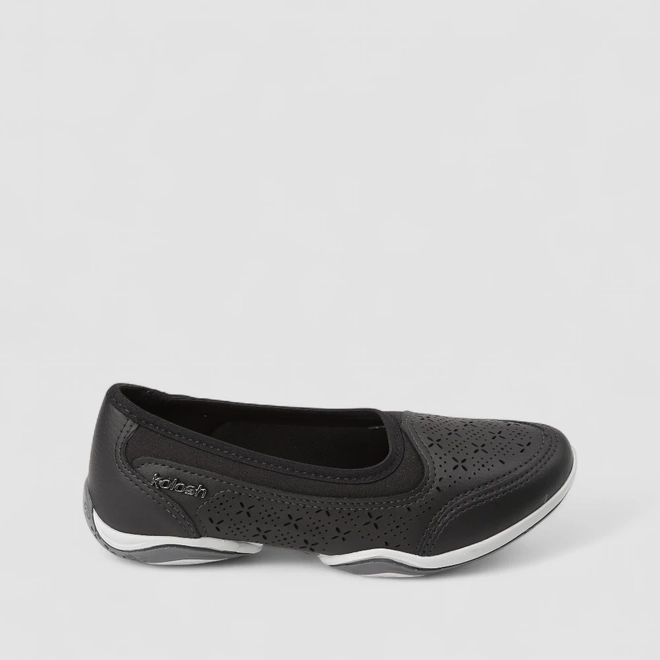 Slip On Feminino Kolosh Calce Fácil Perfuros Preto