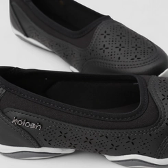 Slip On Feminino Kolosh Calce Fácil Perfuros Preto