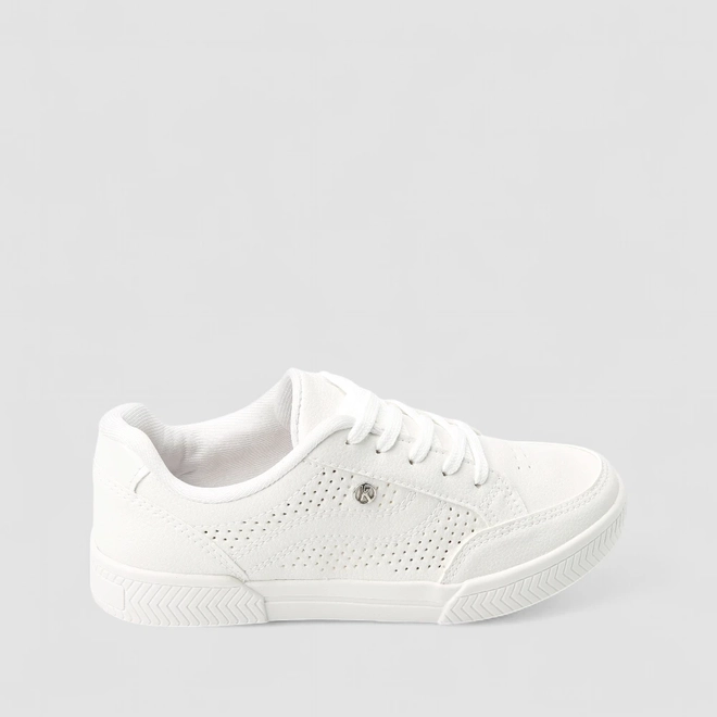 Tênis Casual Feminino Kolosh Perfuros Branco