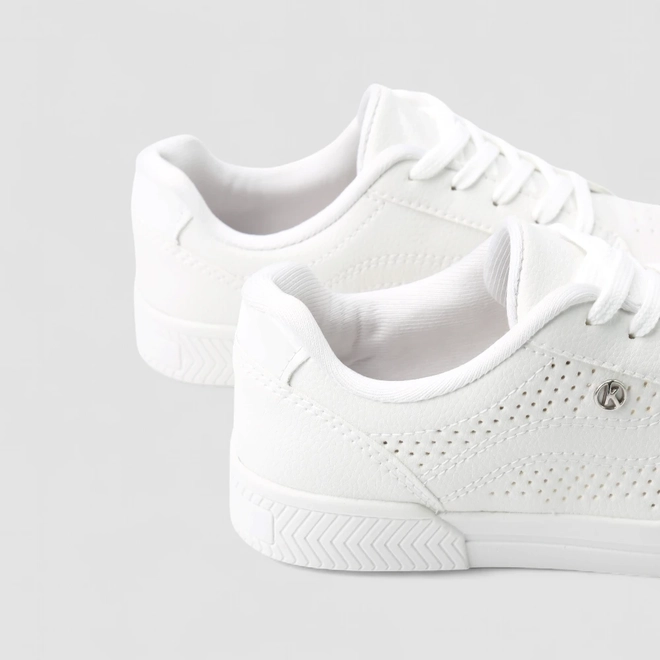 Tênis Casual Feminino Kolosh Perfuros Branco