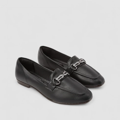 Mocassim Feminino Gabriela Enfeite Metálico Preto