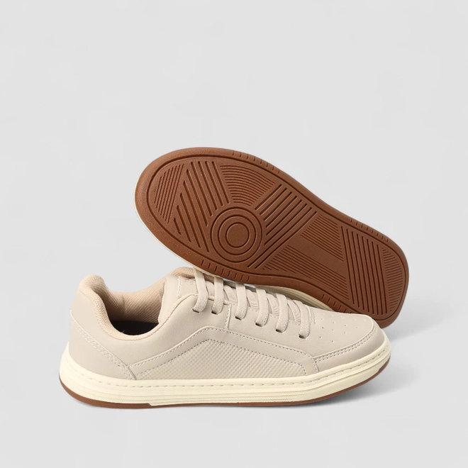 Tênis Casual Masculino Woche Bege