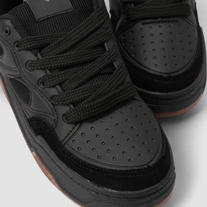 Tênis Casual Masculino Vertus Mesh Recorte Camurça Preto
