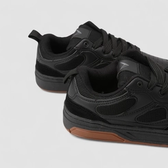 Tênis Casual Masculino Vertus Mesh Recorte Camurça Preto