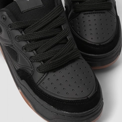 Tênis Casual Masculino Vertus Mesh Recorte Camurça Preto