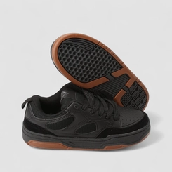 Tênis Casual Masculino Vertus Mesh Recorte Camurça Preto
