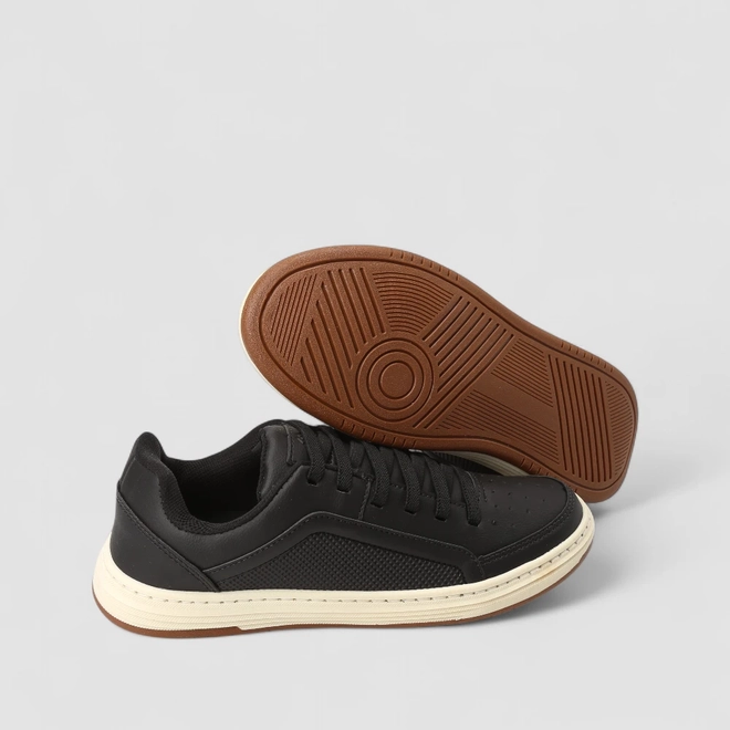 Tênis Casual Masculino Woche Elástico Preto
