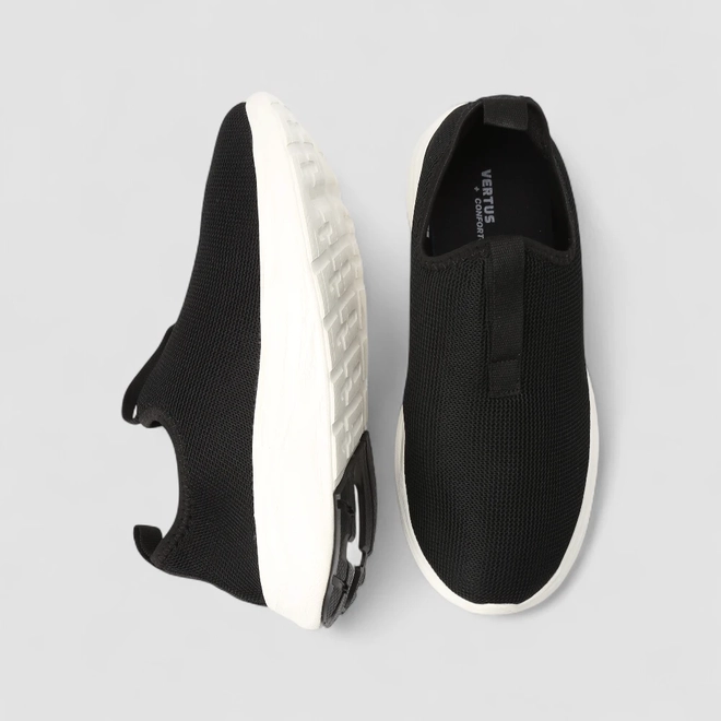 Slip On Esportivo Masculino Vertus Knit Preto