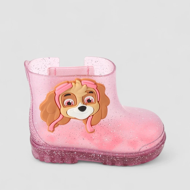 Galocha Infantil Grendene Kids Patrulha Canina Skye Glitter Rosa
