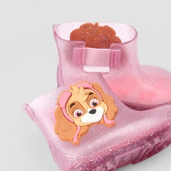 Galocha Infantil Grendene Kids Patrulha Canina Skye Glitter Rosa
