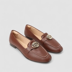 Mocassim Feminino Gabriela Enfeite Fivela Marrom