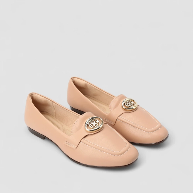Mocassim Feminino Gabriela Detalhe Metalizado Nude