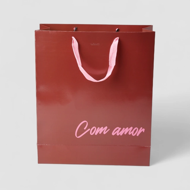 Sacola STZ Grande Com Amor Vermelho