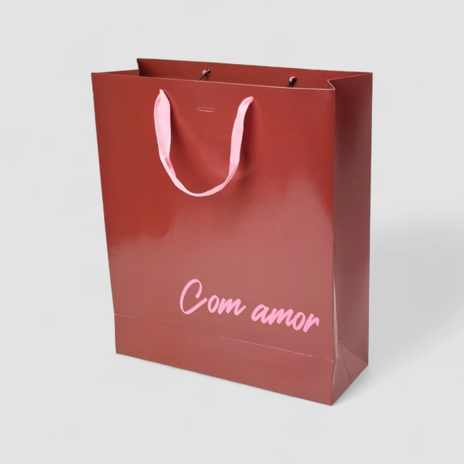 Sacola STZ Grande Com Amor Vermelho