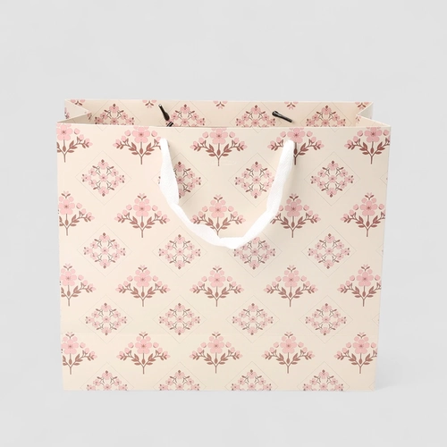 Sacola STZ Pequena Floral Rosa