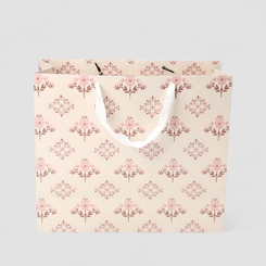 Sacola STZ Pequena Floral Rosa
