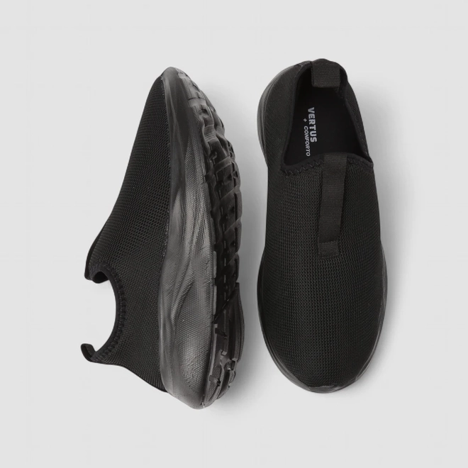 Slip On Masculino Vertus Mesh Preto
