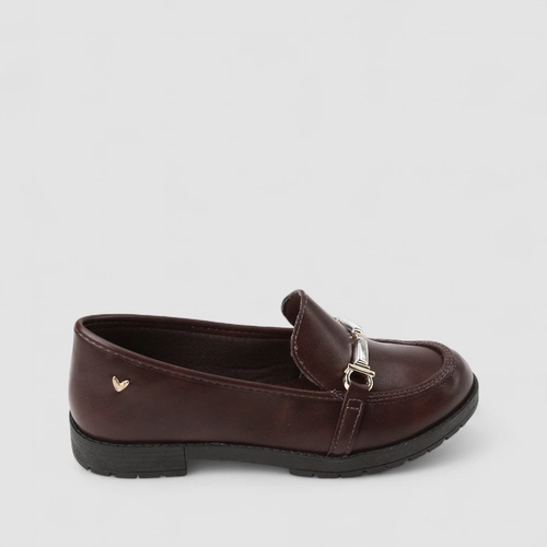 Mocassim Feminino Mississipi Enfeite Metálico Marrom