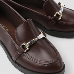 Mocassim Feminino Mississipi Enfeite Metálico Marrom