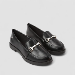 Mocassim Feminino Mississipi Enfeite Metálico Preto