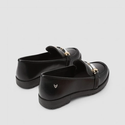 Mocassim Feminino Mississipi Enfeite Metálico Preto