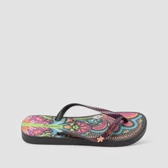 Chinelo Feminino Ipanema Floral Preto