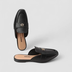 Mule Feminino Dakota Enfeite Metálico Preto