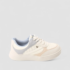 Tênis Casual Feminino Mississipi Detalhe Recortes Off White