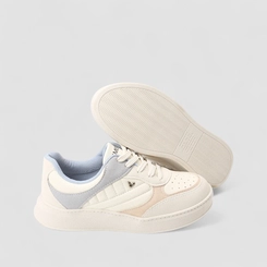 Tênis Casual Feminino Mississipi Detalhe Recortes Off White