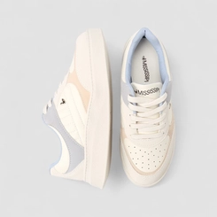 Tênis Casual Feminino Mississipi Detalhe Recortes Off White