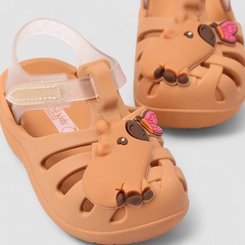 Sandália Bebê Grendene Kids Glitter Capivara Caramelo