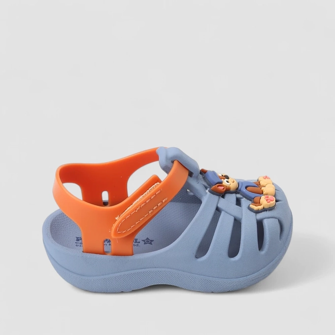 Sandália Aranha Bebê Grendene Kids Patrulha Canina Azul & Laranja