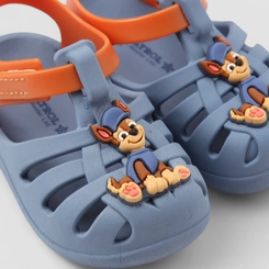 Sandália Aranha Bebê Grendene Kids Patrulha Canina Azul & Laranja