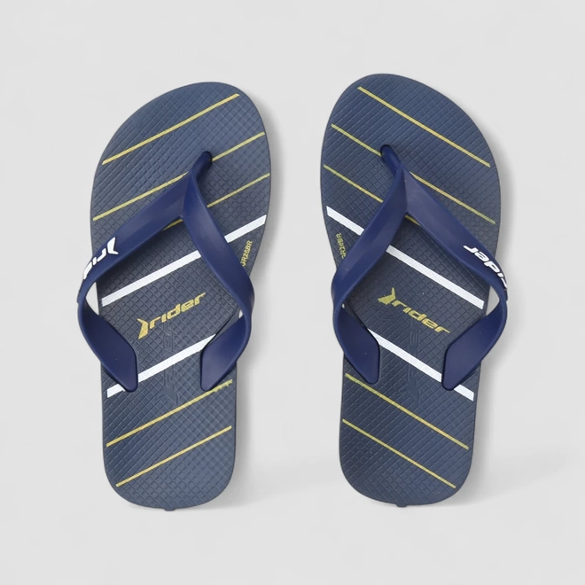 Chinelo Infantil Rider Feel Listras Azul Marinho