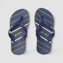 Chinelo Infantil Rider Feel Listras Azul Marinho