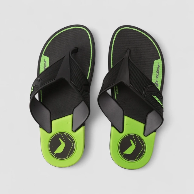 Chinelo Infantil Rider Detalhe Verde Preto