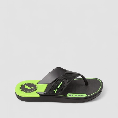 Chinelo Infantil Rider Detalhe Verde Preto