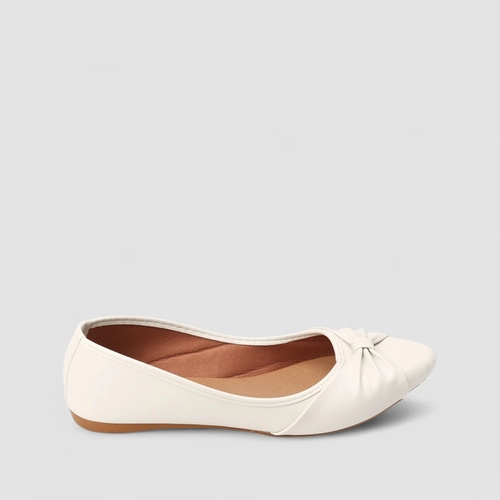 Sapatilha Feminina Penélope Detalhe Laço Off White
