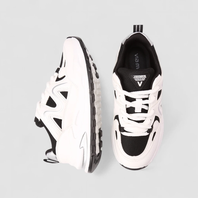 Tênis Casual Feminino Via Marte Preto & Branco