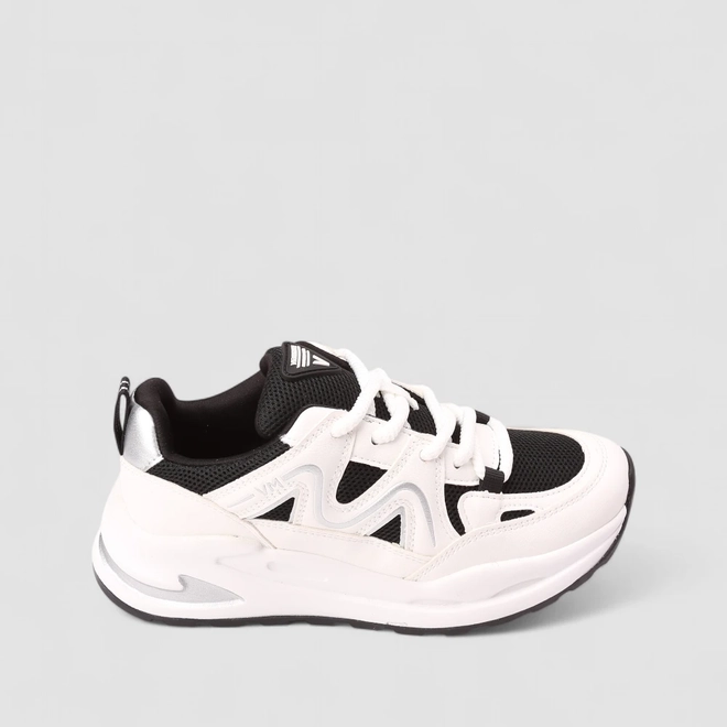 Tênis Casual Feminino Via Marte Preto & Branco