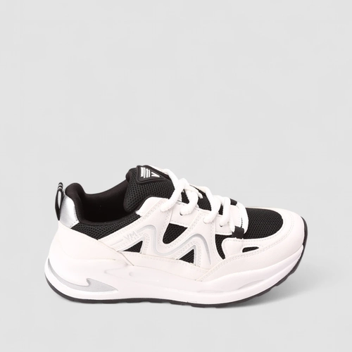 Tênis Casual Feminino Via Marte Preto & Branco