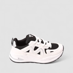 Tênis Casual Feminino Via Marte Preto & Branco