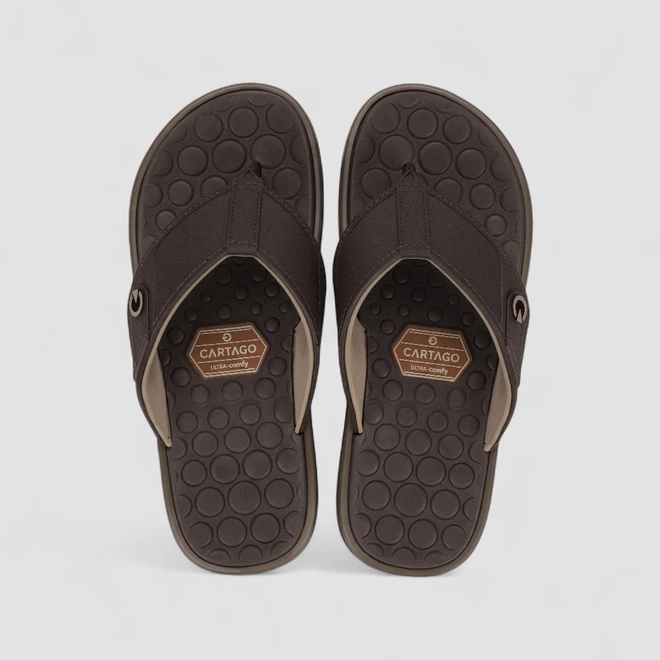 Chinelo Masculino Cartago Ultra-Comfy Marrom