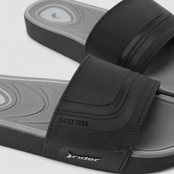 Slide Masculino Rider Preto & Cinza