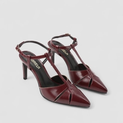 Slingback Feminino Gabriela Tira Peito Vinho