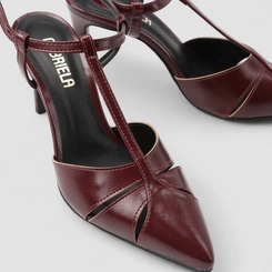 Slingback Feminino Gabriela Tira Peito Vinho